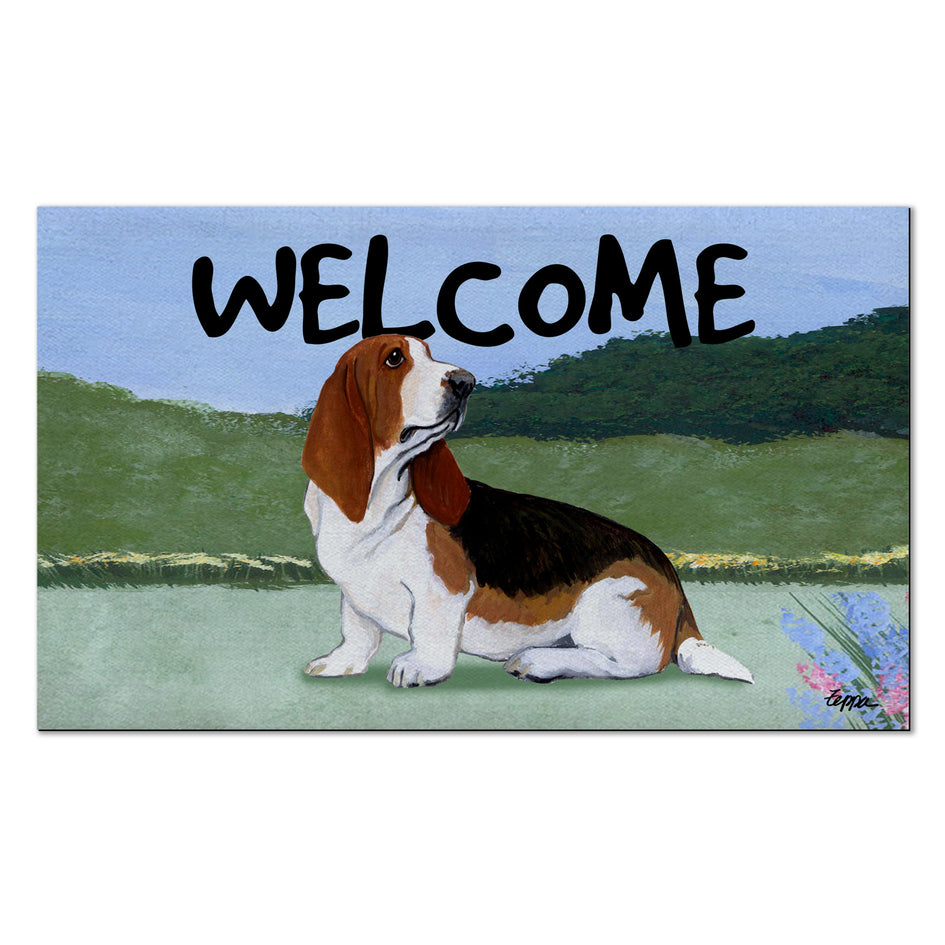 Basset Hound Welcome Mat