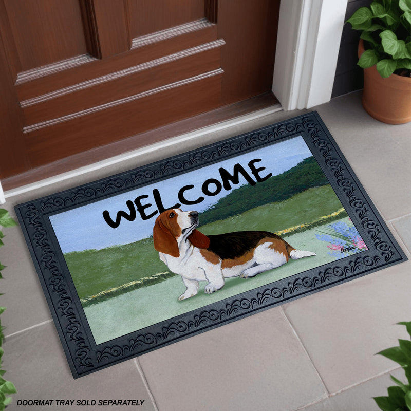 Basset Hound Welcome Mat