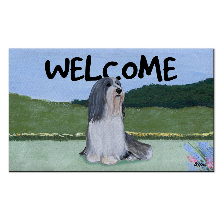 Bearded Collie Welcome Mat