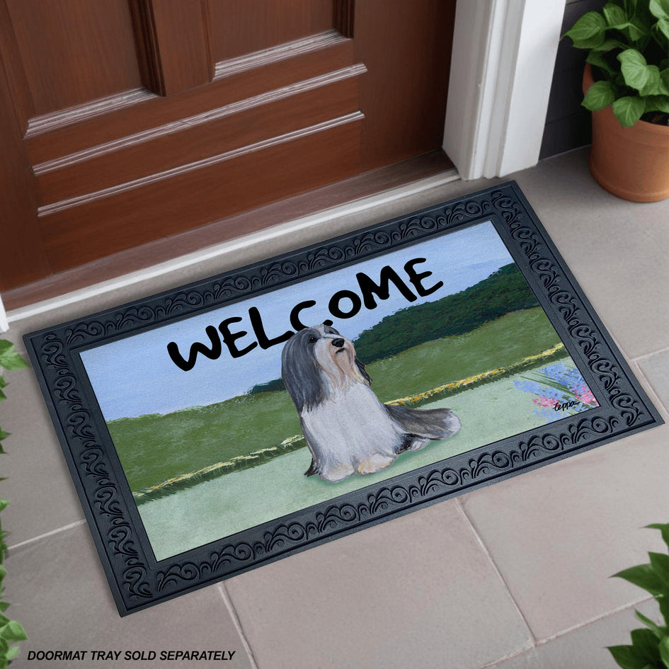 Bearded Collie Welcome Mat