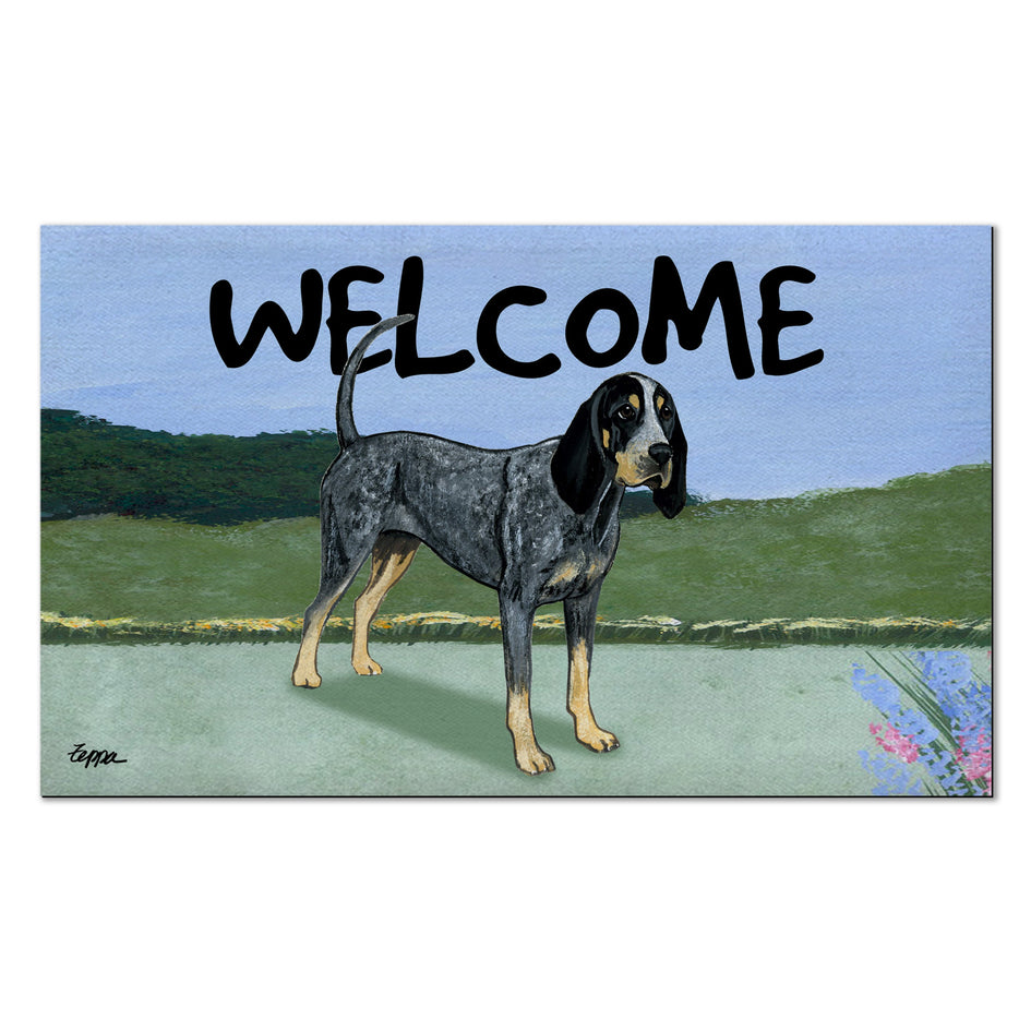 Bluetick Coonhound Welcome Mat