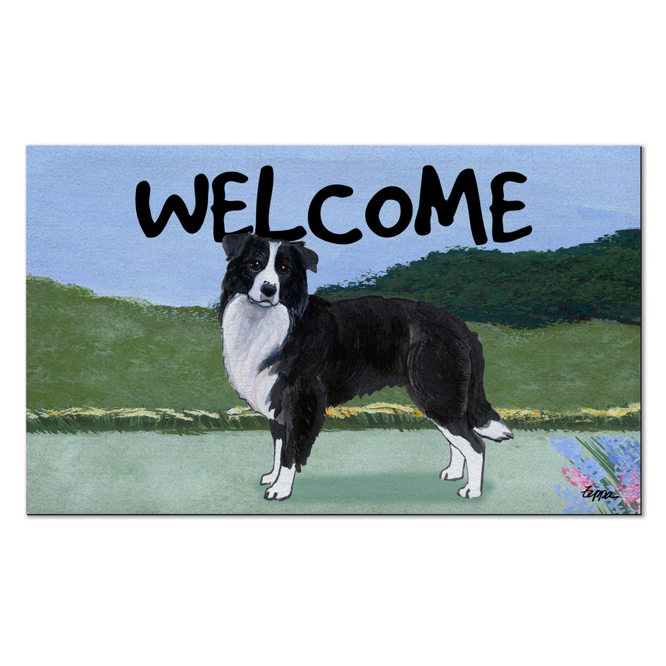 Border Collie Welcome Mat