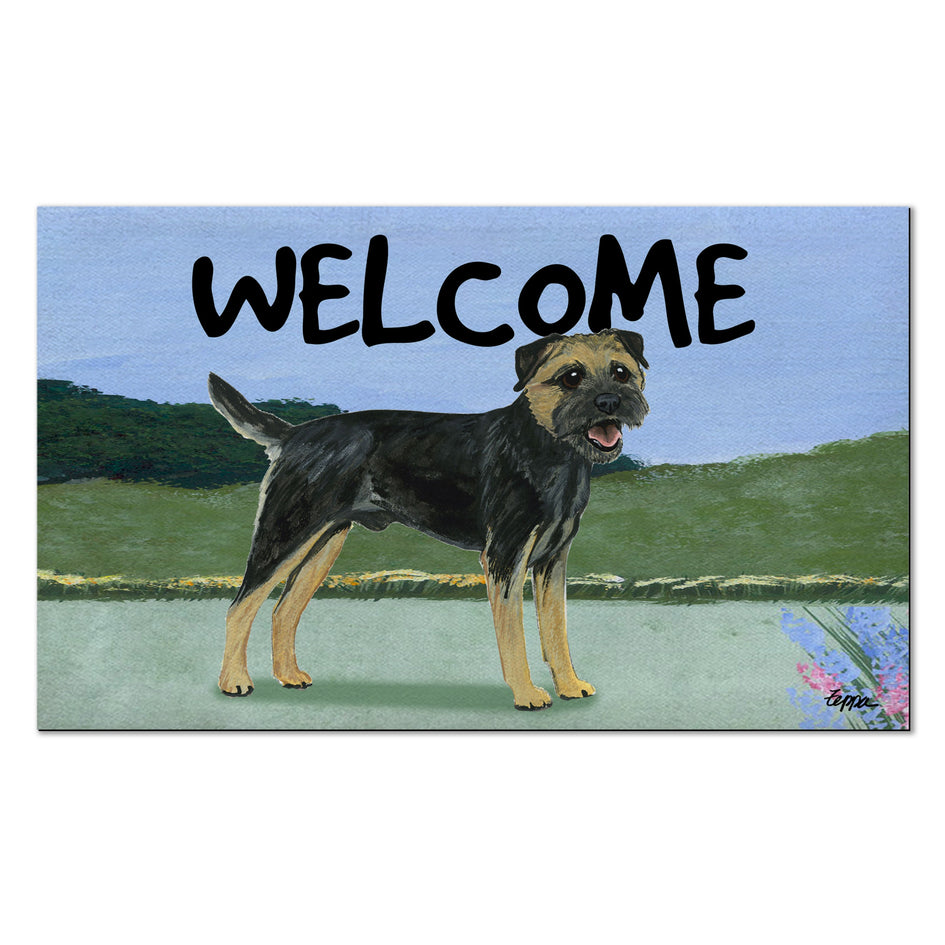 Border Terrier Welcome Mat