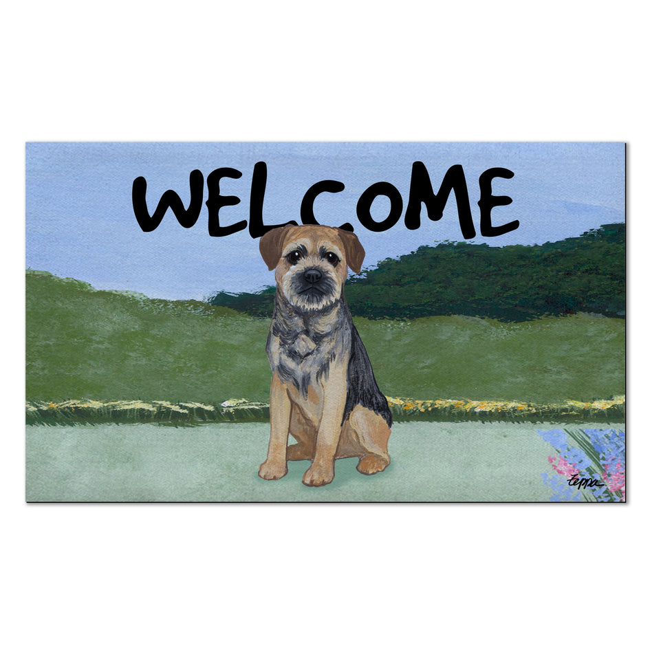 Border Terrier Welcome Mat