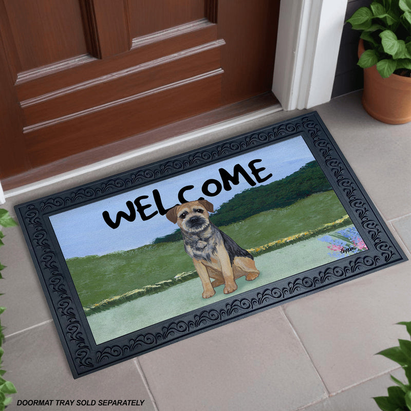 Border Terrier Welcome Mat