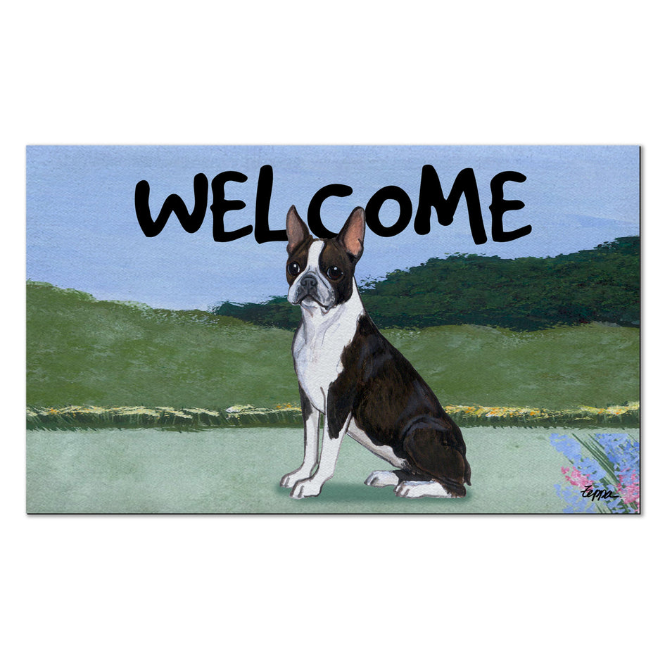 Boston Terrier Welcome Mat