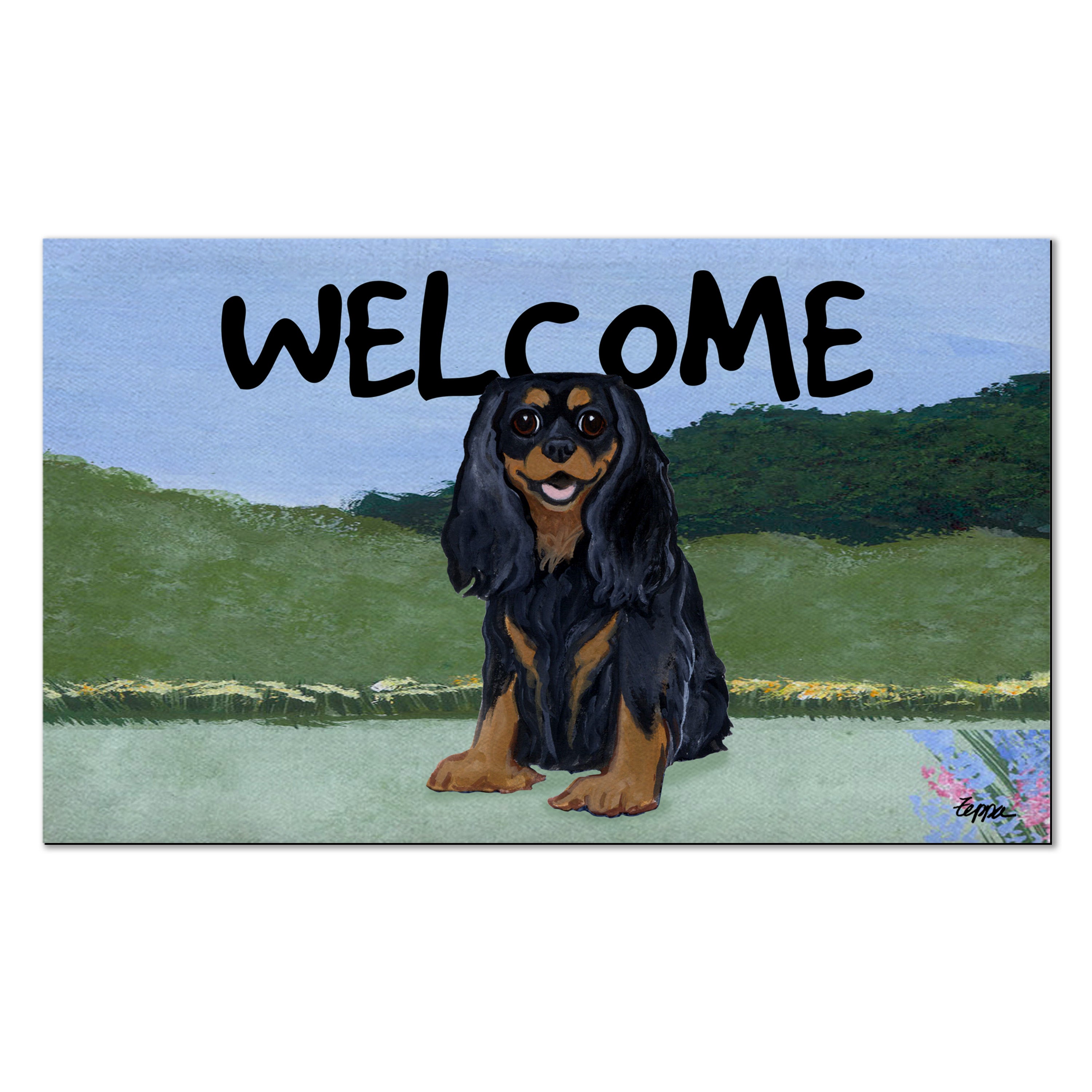 【Cavalier】サーバーマット / プレースマット 26cm Cavalier King Charles Spaniel Welcome Mat | AKC Shop