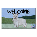 Chinese Crested Powderpuff Welcome Mat
