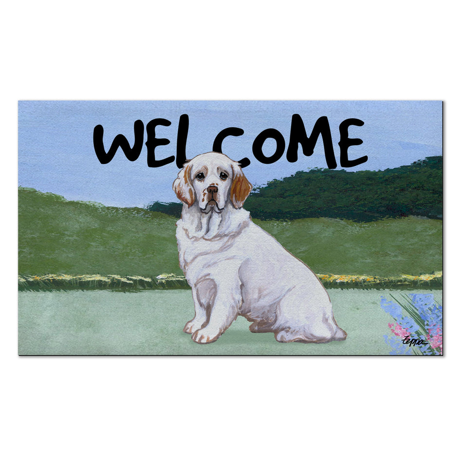 Clumber Spaniel Welcome Mat