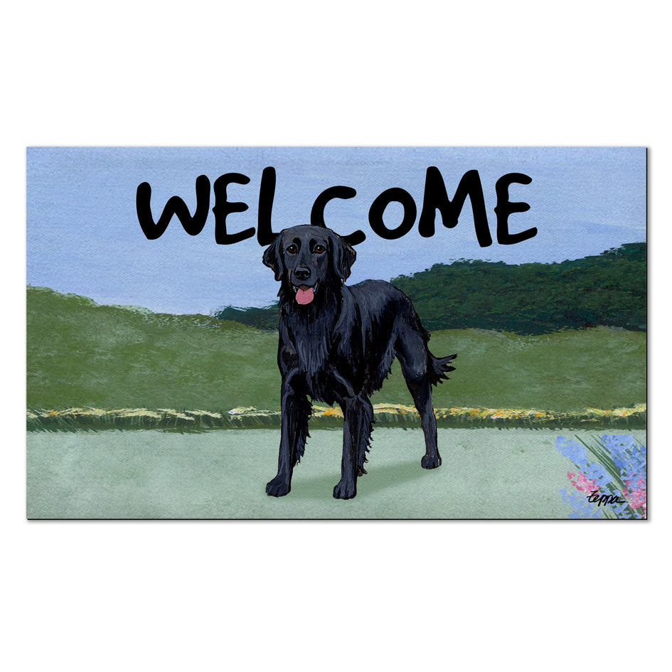 Flat-Coated Retriever Welcome Mat