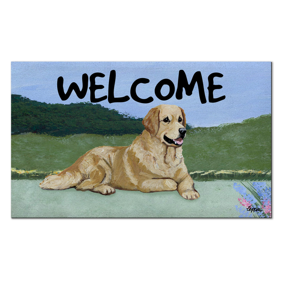 Golden Retriever Welcome Mat