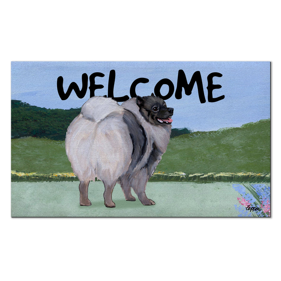 Keeshond Welcome Mat