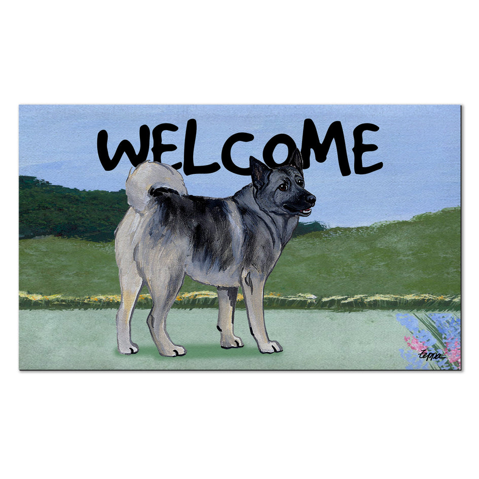 Norwegian Elkhound Welcome Mat