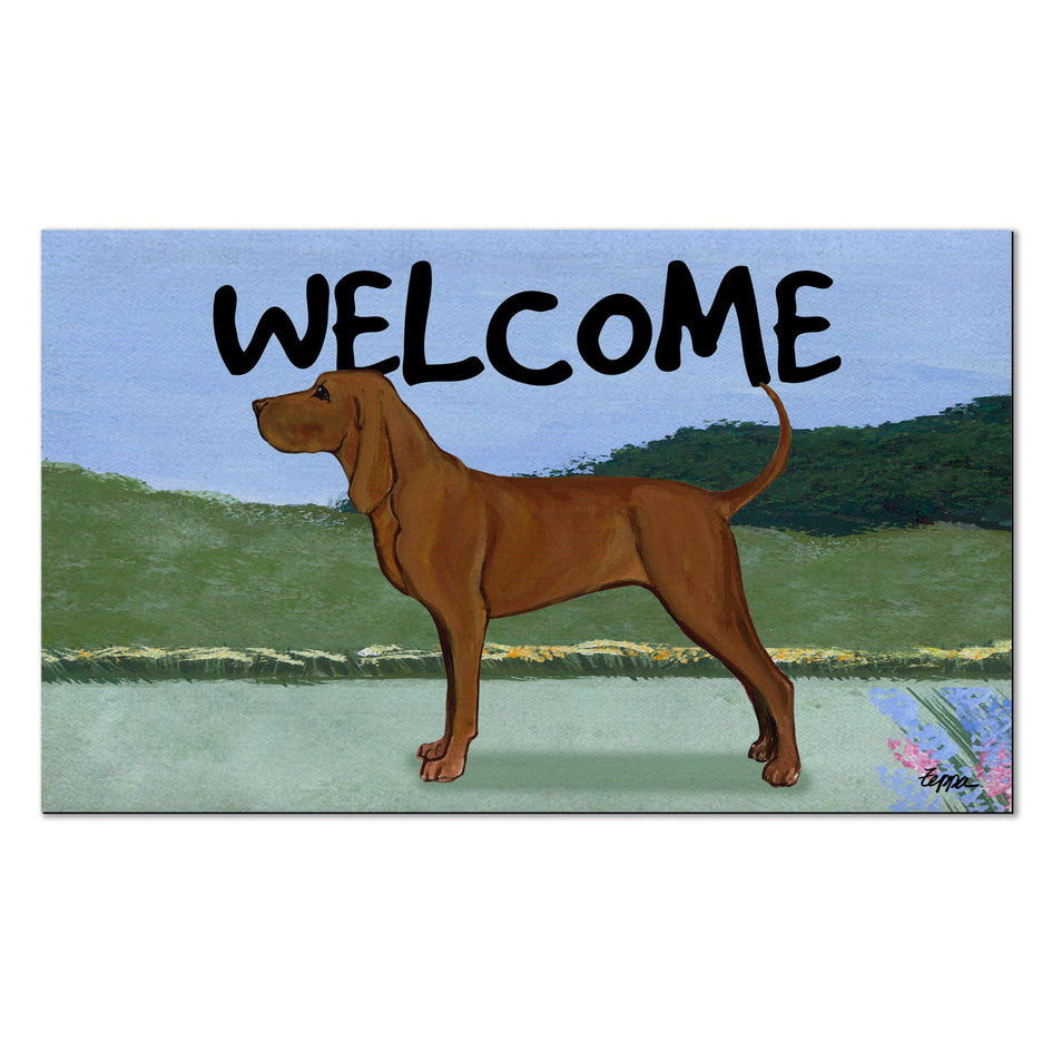 Redbone Coonhound Welcome Mat