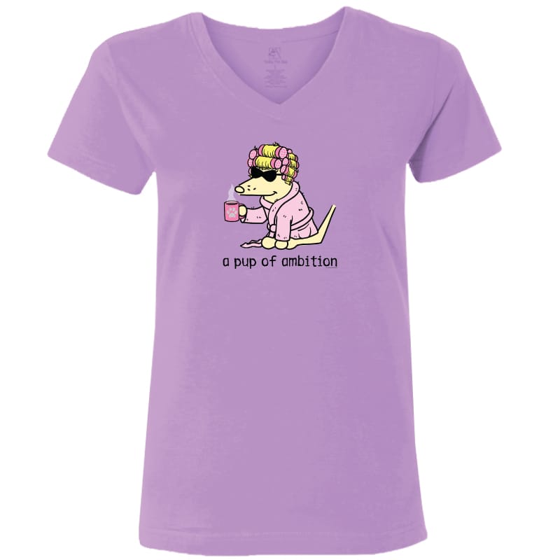 A Pup of Ambition - Ladies T-Shirt V-Neck