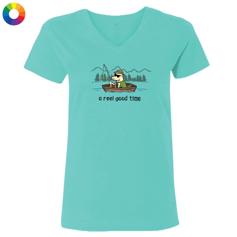 A Reel Good Time  - Ladies T-Shirt V-Neck