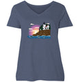 Acadia - Ladies Curvy V-Neck Tee