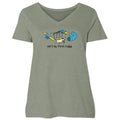 Aint My First Rodeo - Ladies Curvy V-Neck Tee