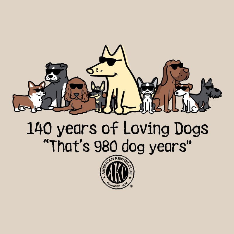 140 Years of Loving Dogs - Ladies Curvy V-Neck Tee