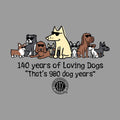 140 Years of Loving Dogs  - Youth Short Sleeve T-Shirt