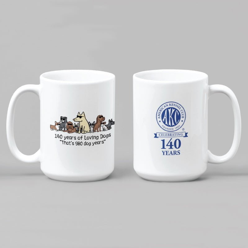 140 Years of Loving Dogs - Large Coffee Mug