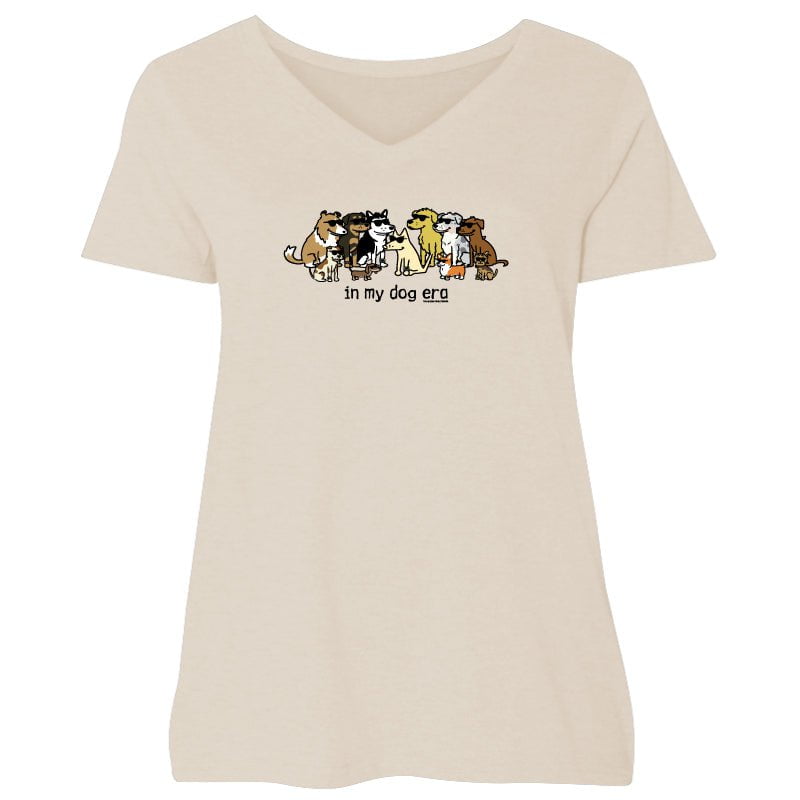 In My Dog Era - Ladies Curvy V-Neck Tee