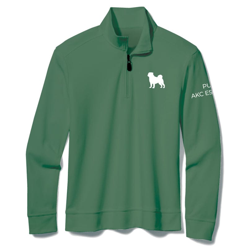 Pug Embroidered AKC Quarter Zip | AKC Shop