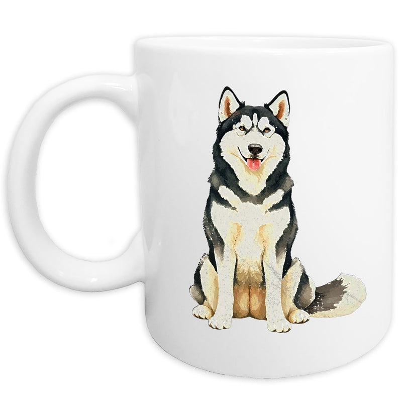 Alaskan Malamute Watercolor - Ceramic Mug