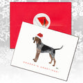 American English Coonhound Christmas Note Cards