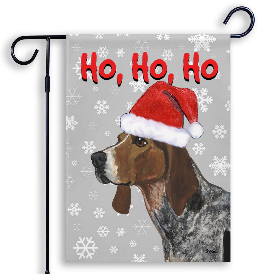 American English Coonhound Ho Ho Ho Holidays Garden Flag