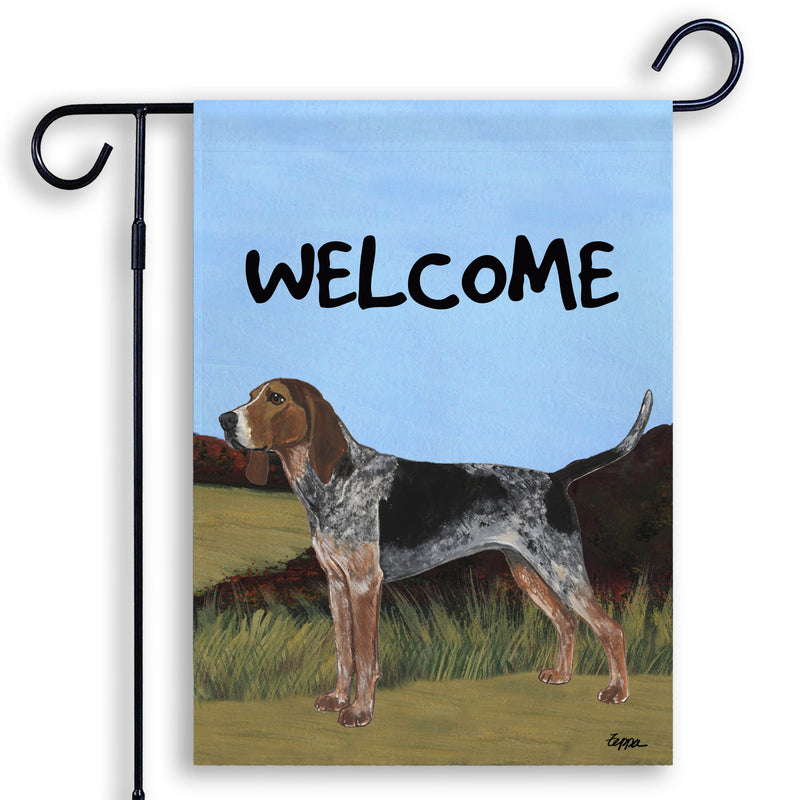 American English Coonhound Scenic Garden Flag