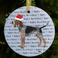 American English Coonhound "Happy Howlidays" Ornament