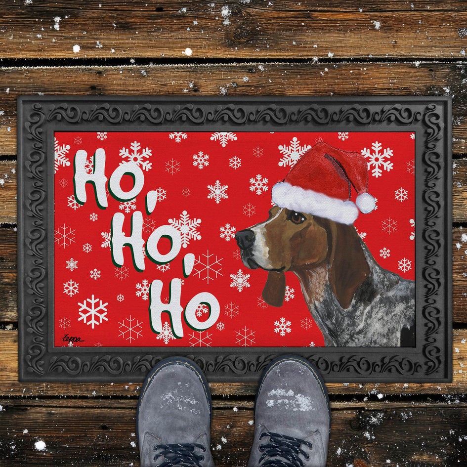 American English Coonhound Holiday Welcome Mat