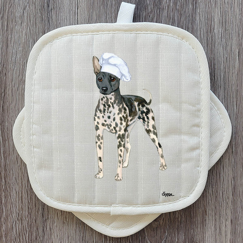 American Hairless Terrier Pot Holder Set