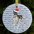 American Hairless Terrier  "Happy Howlidays" Ornament