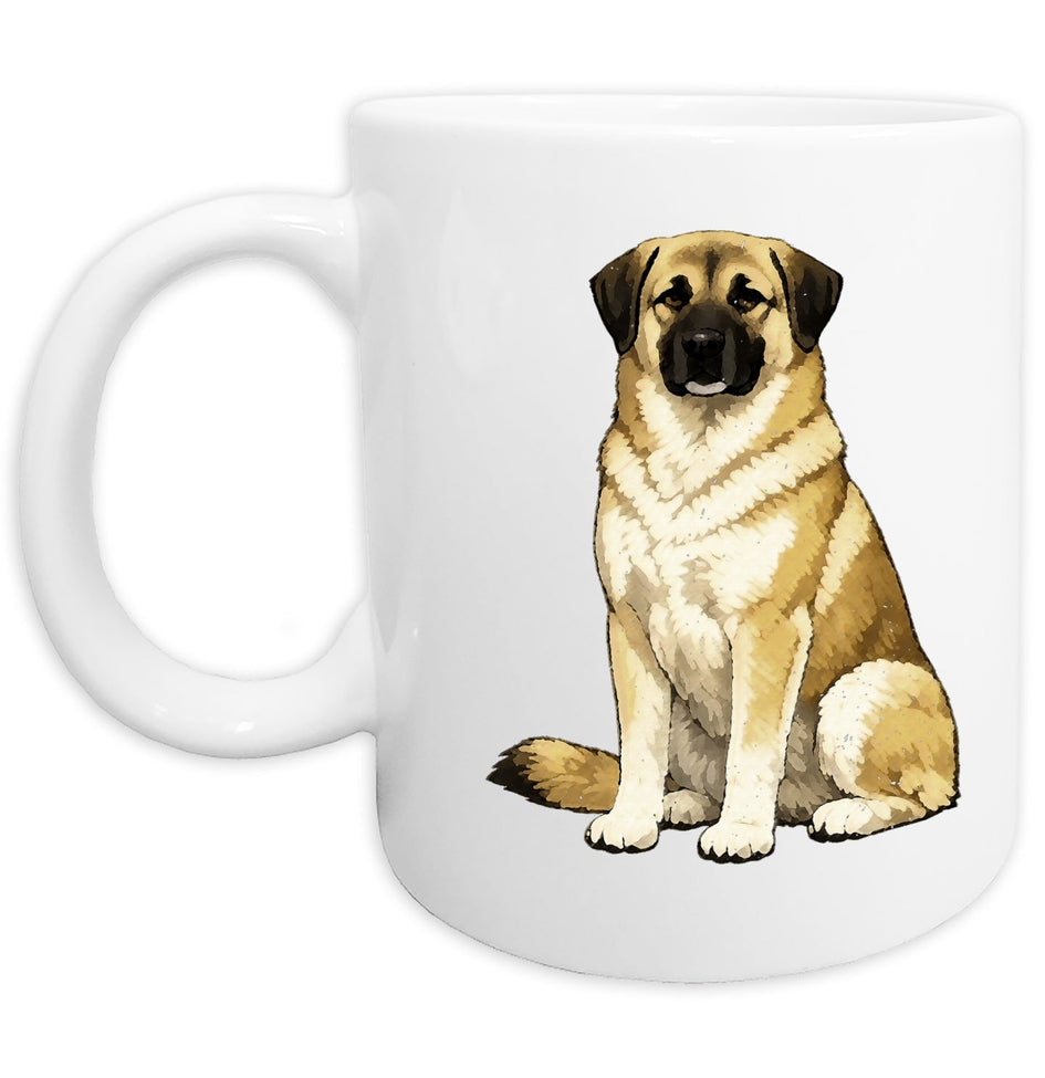 Anatolian Shepherd Dog Watercolor - Ceramic Mug