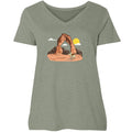 Arches - Ladies Curvy V-Neck Tee
