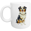 Australian Shepherd Watercolor - Ceramic Mug