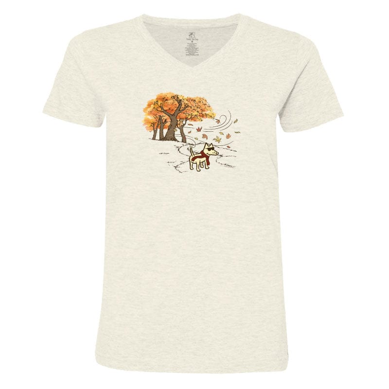 Autumn Trails  - Ladies T-Shirt V-Neck