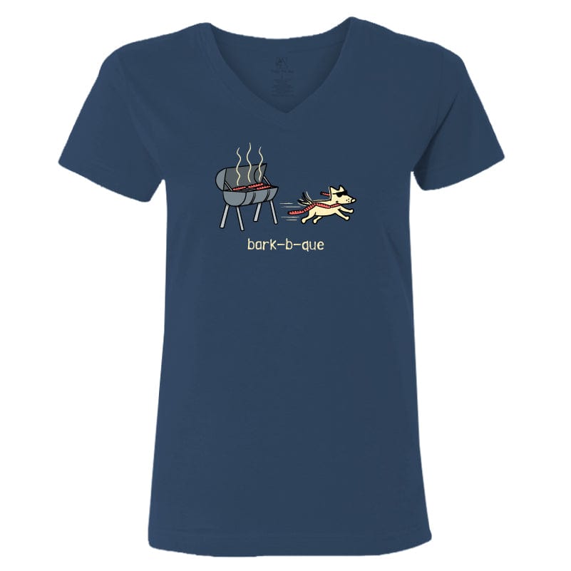 Bark B Que - Ladies T-Shirt V-Neck