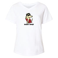 Barky Boop - Ladies Curvy V-Neck Tee