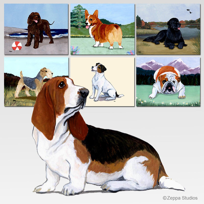 Basset Hound Scenic Cutting Board