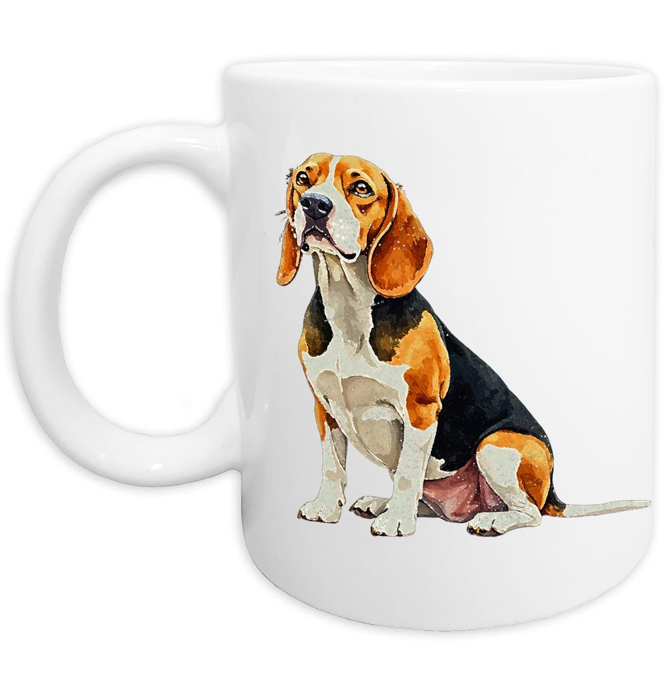Beagle Watercolor - Ceramic Mug