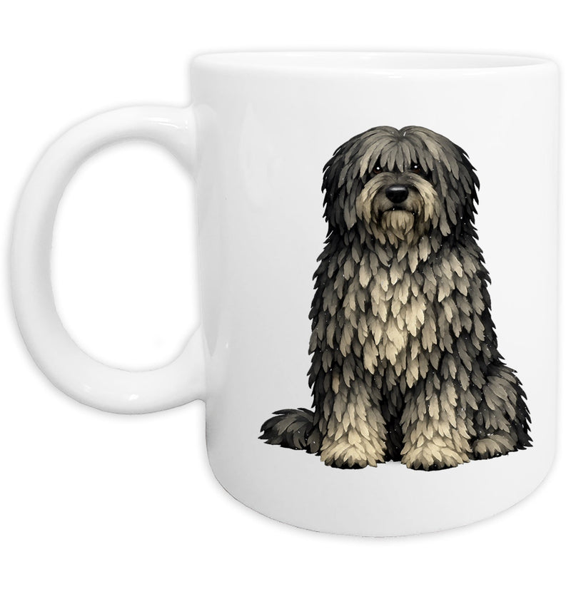 Bergamasco Sheepdog Watercolor - Ceramic Mug