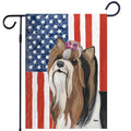 Biewer Terrier Americana Garden Flag