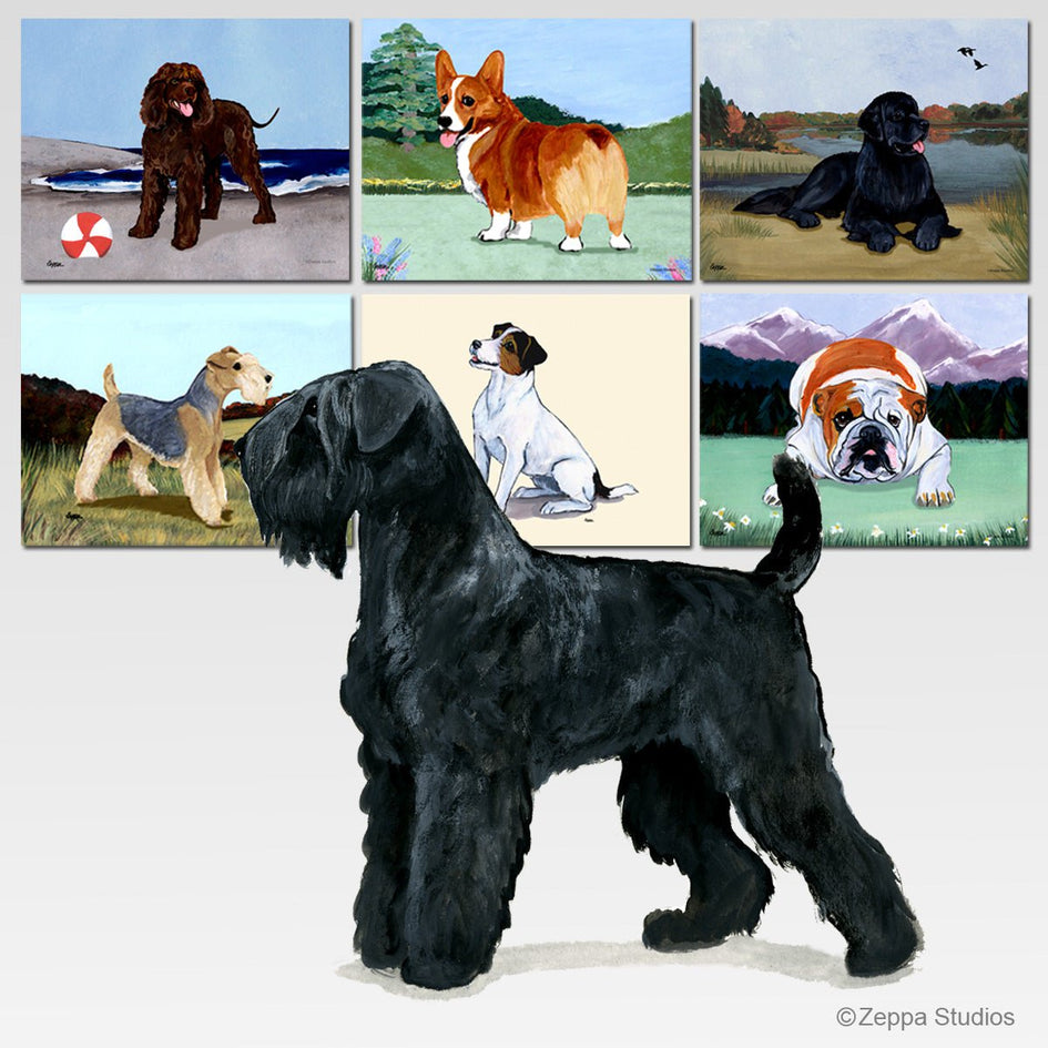 Black Russian Terrier Scenic Cutting Board