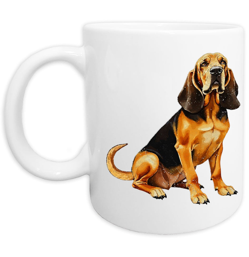 Bloodhound Watercolor - Ceramic Mug