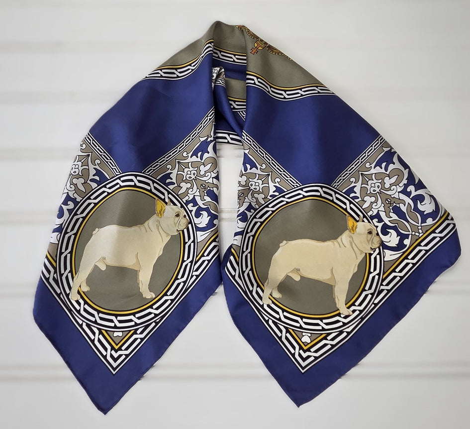 French Bulldog Silk Scarf