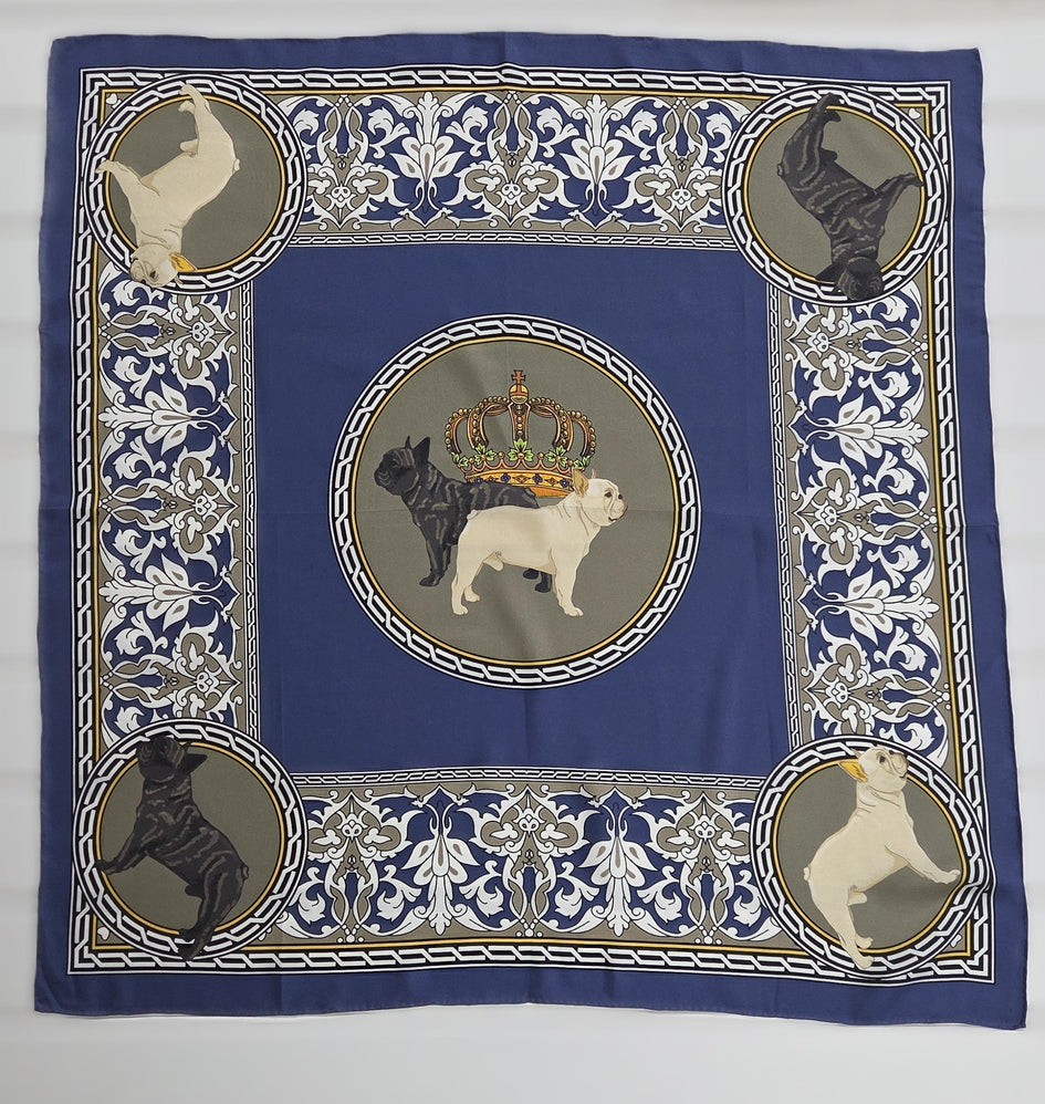 French Bulldog Silk Scarf