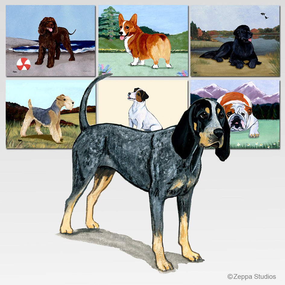 Bluetick Coonhound Scenic Cutting Board